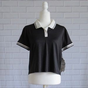 CRAVE FAME | Striped Contrast Polo